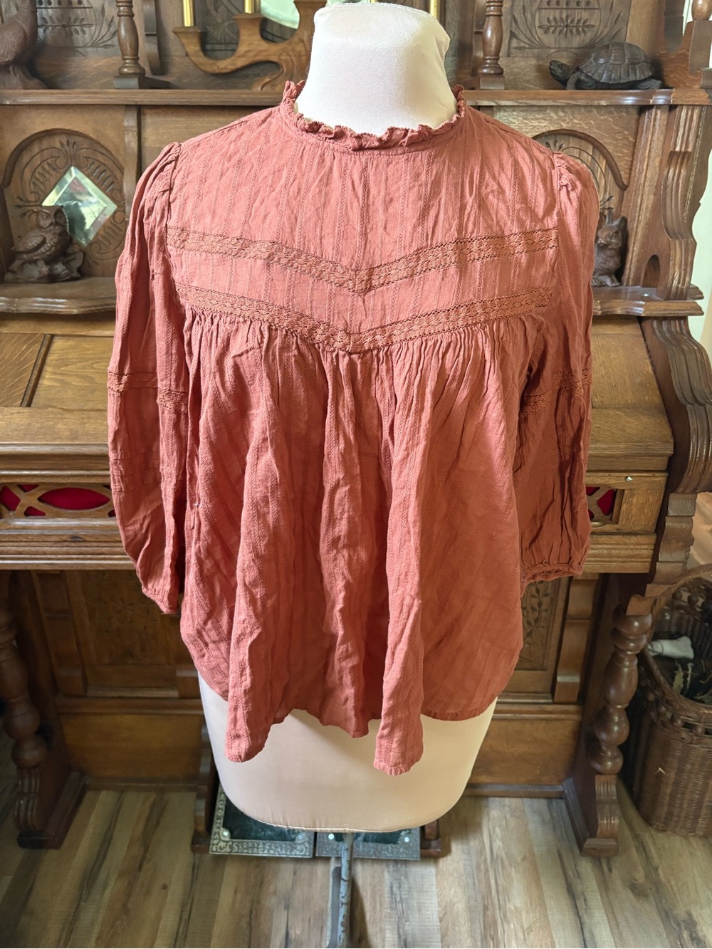 Feminine boho universal thread festival blouse Large